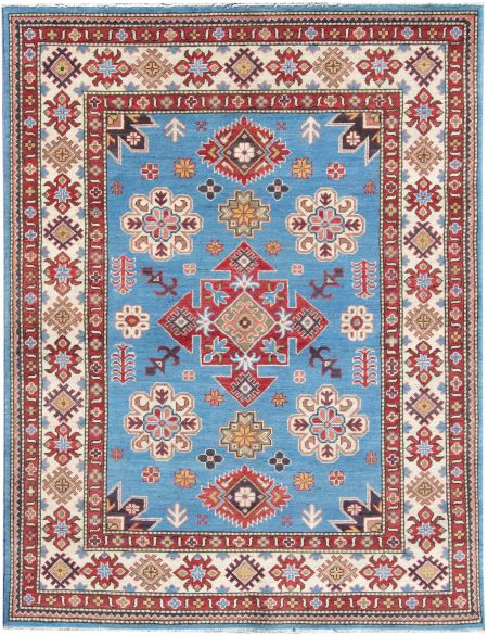 Kazak Χαλί 205 x 146 Μπλε