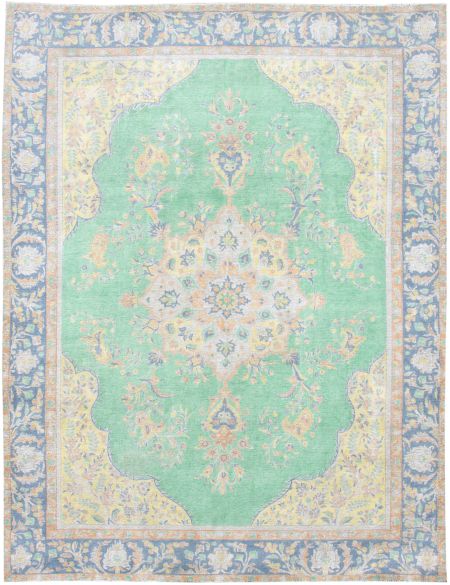 Persian Vintage Χαλί 366 x 288 Πράσινο