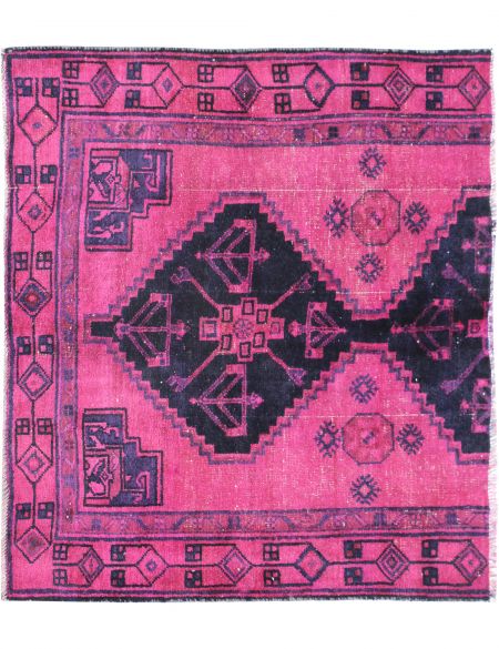 Vintage Χαλί 137 x 157 Ροζ