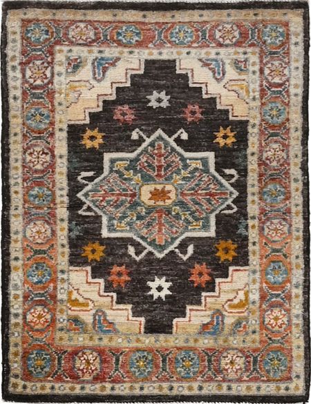 Chobi Χαλί 94 x 57 Μαύρο