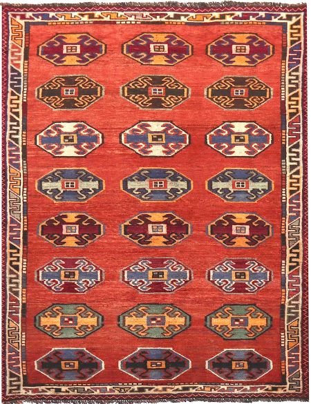 Persian Rug 277 x 155 Κόκκινο